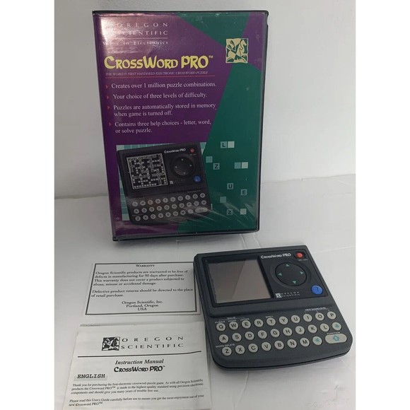 Oregon Scientific Crossword Pro Handheld Game Electronic Puzzle LB-1000B A9 - Picture 3 of 13